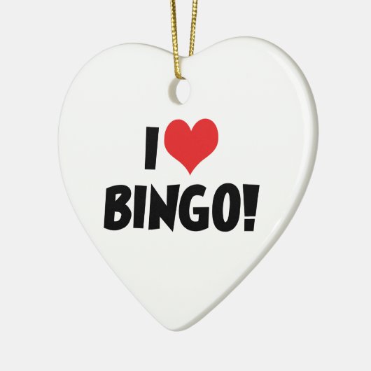 Ik hou van Hart Bingo! - Bingo Lovers Keramisch Ornament (Links)