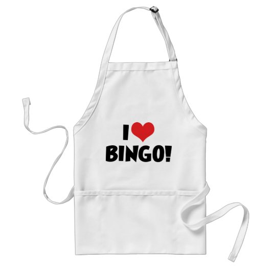 Ik hou van Hart Bingo! - Bingo Lovers Standaard Schort (Voorkant)