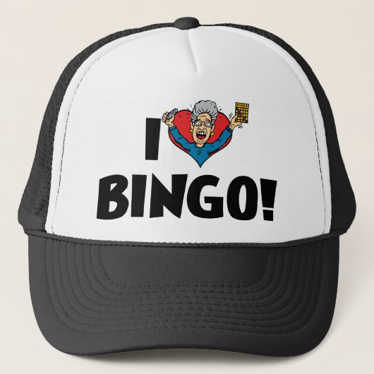 Ik hou van Hart Bingo! - Bingo Lovers Trucker Pet (Voorkant)