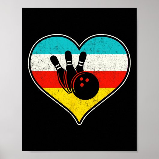 Ik hou van (hart)bowlen poster (Voorkant)