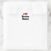 Ik hou van hart bruine beren sticker (Tas)