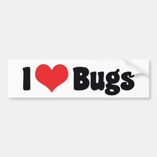 Ik hou van hart Bugs - Insecten Entomoloog Bumpersticker (Voorkant)