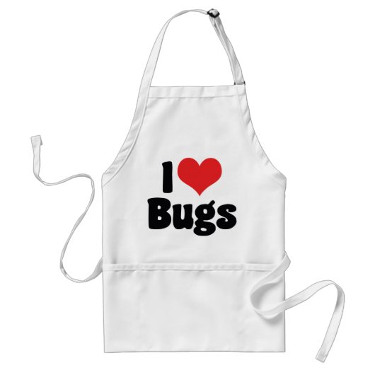 Ik hou van hart Bugs - Insecten Entomoloog Standaard Schort (Voorkant)