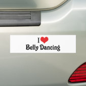 Ik hou van hart buikdansen bumpersticker (Op auto)