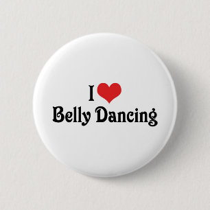Ik hou van hart buikdansen ronde button 5,7 cm