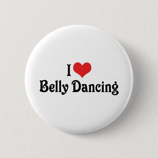 Ik hou van hart buikdansen ronde button 5,7 cm (Voorkant)