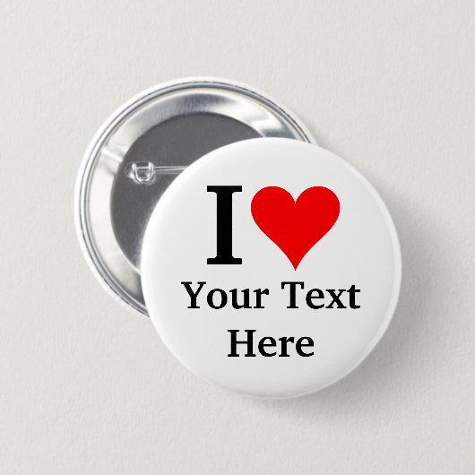 Ik hou van (hart) Button badge (Voorkant /achterkant)