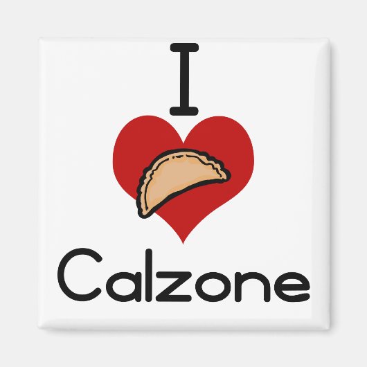 Ik hou van hart-calzone magneet (Voorkant)