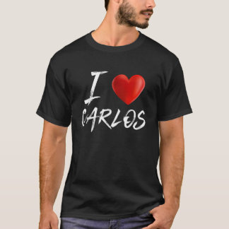 Ik hou van hart CARLOS familienaam T Shirt