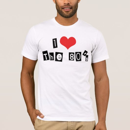 Ik hou van hart de 80's t-shirt (Voorkant)