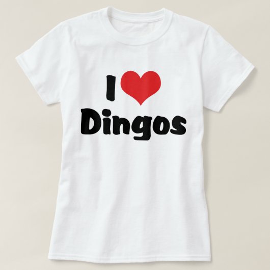 Ik hou van hart Dingo's T-shirt (Design voorkant)