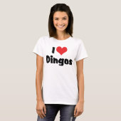 Ik hou van hart Dingo's T-shirt (Voorkant volledig)