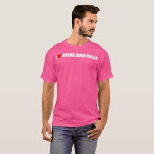 Ik hou van (hart)drum en bas t-shirt (Voorkant volledig)