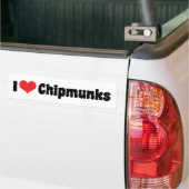Ik Hou Van Hart Eekhoorns - Eekhoornliefhebber Bumpersticker (Op Truck)