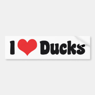 Ik hou van Hart Eenden Bumpersticker
