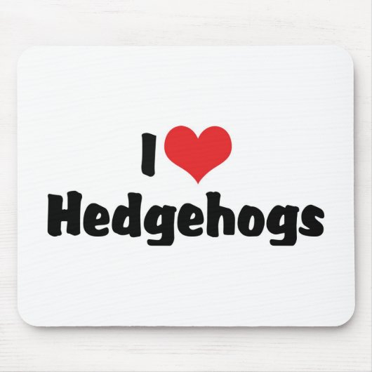 Ik hou van hart egels muismat (Voorkant)