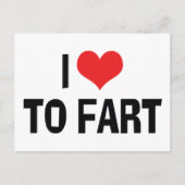 Ik hou van hart en kunst - grappige Humor Briefkaart (Voorkant)