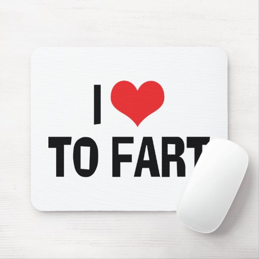 Ik hou van hart en kunst - grappige Humor Muismat (Met muis)