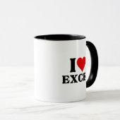 Ik hou van hart Excel Grappige Spreadsheet Lover Mok (Voorkant rechts)