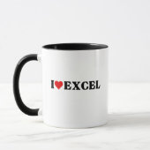Ik hou van hart Excel Grappige Spreadsheet Lover Mok (Links)
