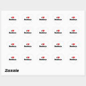 Ik hou van hart ezels sticker (Vel)
