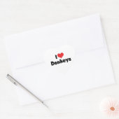 Ik hou van hart ezels sticker (Envelop)