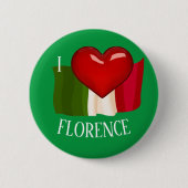IK HOU VAN (HART) FLORENCE bewerkbaar Ronde Button 5,7 Cm (Voorkant)