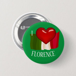 IK HOU VAN (HART) FLORENCE bewerkbaar Ronde Button 5,7 Cm