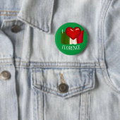 IK HOU VAN (HART) FLORENCE bewerkbaar Ronde Button 5,7 Cm (In situ)