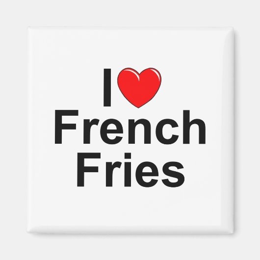 Ik hou van (hart) frietjes magneet (Voorkant)