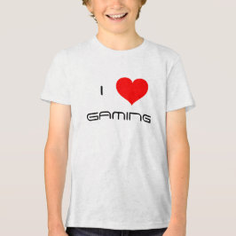 Ik hou van (Hart) gamen Kinderen Gamer Tri-Blend Shirt