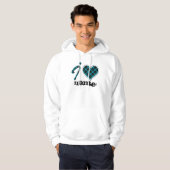 Ik hou van... Hart, gelooid Hoodie (Voorkant volledig)