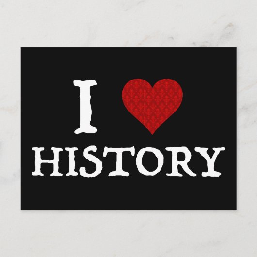 Ik hou van (hart)geschiedenis briefkaart (Voorkant)
