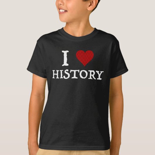 Ik hou van (hart)geschiedenis t-shirt (Voorkant)