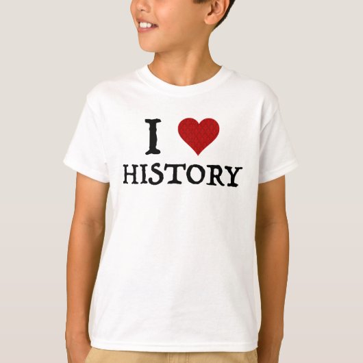 Ik hou van (hart)geschiedenis t-shirt (Voorkant)