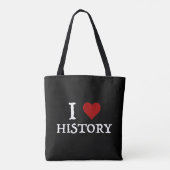 Ik hou van (hart)geschiedenis tote bag (Achterkant)