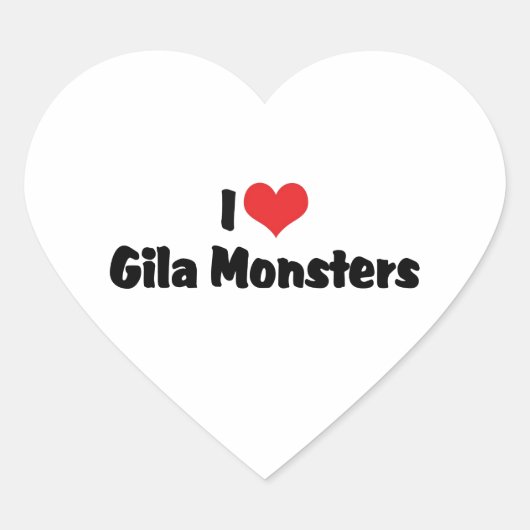 Ik hou van hart Gila Monsters - Hagedis Liefhebber Sticker (Voorkant)
