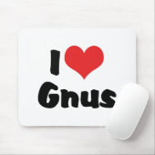 Ik hou van hart Gnus Muismat (Met muis)