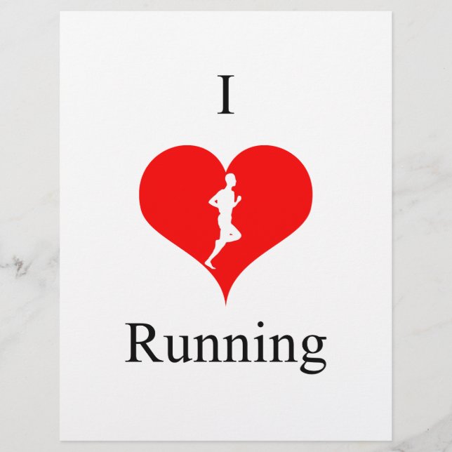 Ik hou van hart hardlopen gezondheid fitness (Voorkant)