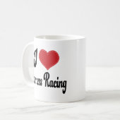 Ik hou van (hart) Harness Racing Koffiemok (Voorkant links)