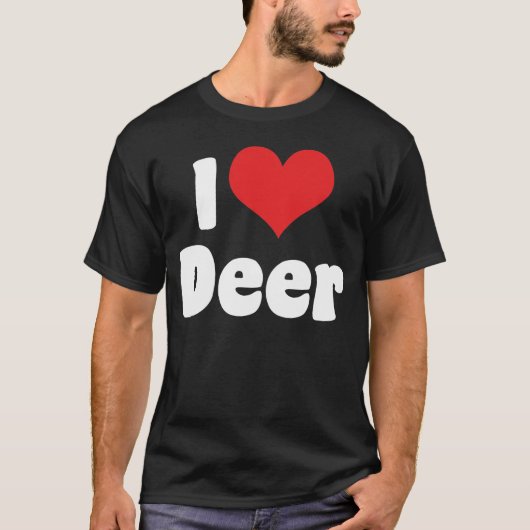 Ik hou van Hart Herten T-shirt (Voorkant)