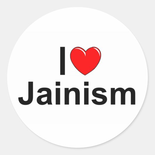 Ik hou van (hart) Jainisme Ronde Sticker (Voorkant)