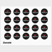 Ik hou van (hart) Jalapenos Ronde Sticker (Vel)