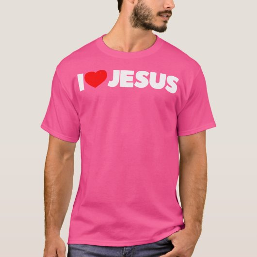 Ik hou van (hart) Jezus T-shirt (Voorkant)