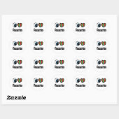 Ik hou van (hart) kanaries ronde sticker (Vel)
