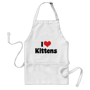Ik hou van hart katjes - kattenliefhebber standaard schort