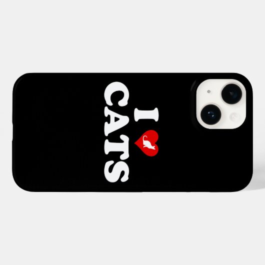 Ik hou van (hart)katten Case-Mate iPhone case (Achterkant (horizontaal))