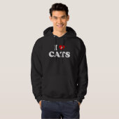 Ik hou van (hart)katten hoodie (Voorkant volledig)