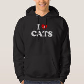 Ik hou van (hart)katten hoodie (Voorkant)