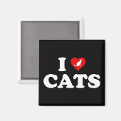 Ik hou van (hart)katten magneet (Voorkant / Achterkant)